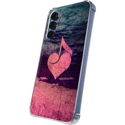 Rustic Musical Heart Galaxy A35 5G Clear Case